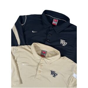 Vintage Nike Fit Dry‎ Team Wake Forest Demon Deacons Polo Shirts Bundle Mens L